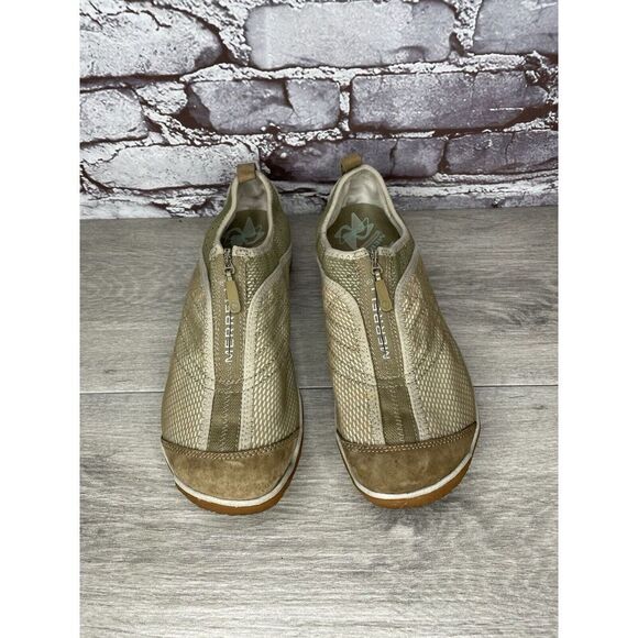 Merrell Lorelei Zip Deep Tan Synthetic Sneakers Shoes Women Sz 9M US/40EU J35218 - Picture 12 of 16